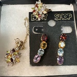 Pendant, Ring & Earring Set